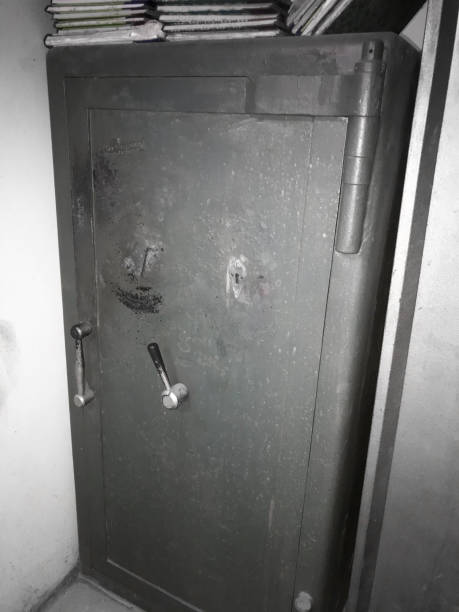 A Metal locker in vault room A Metal locker in vault room gun safe storage stock pictures, royalty-free photos & images
