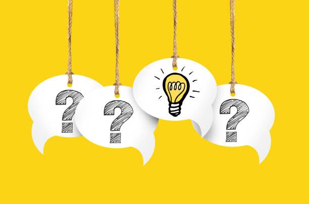 Lightbulb Moment http://eyetoeyedesign.ca/istock_lefts/Paperball_lightbox.jpg question and answers stock pictures, royalty-free photos & images